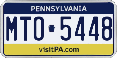 PA license plate MTO5448