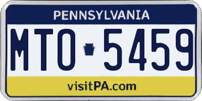 PA license plate MTO5459
