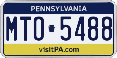 PA license plate MTO5488