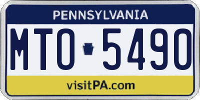 PA license plate MTO5490