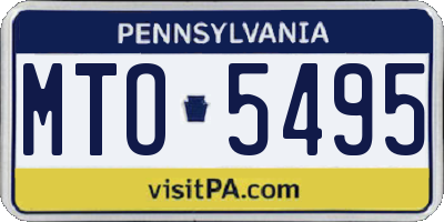 PA license plate MTO5495