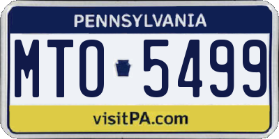 PA license plate MTO5499