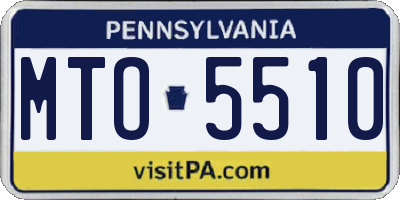PA license plate MTO5510
