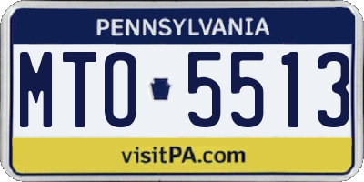 PA license plate MTO5513
