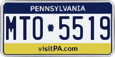 PA license plate MTO5519