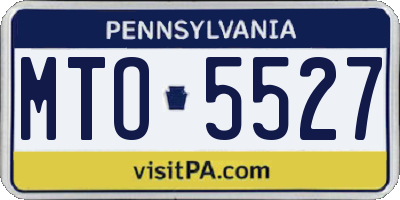 PA license plate MTO5527