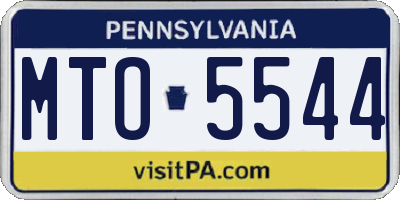 PA license plate MTO5544