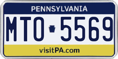 PA license plate MTO5569