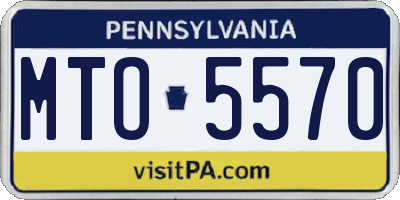 PA license plate MTO5570