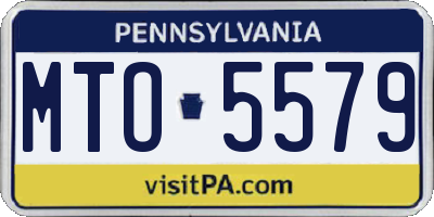 PA license plate MTO5579