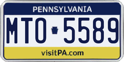 PA license plate MTO5589
