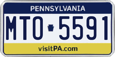 PA license plate MTO5591