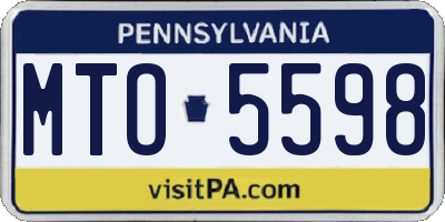 PA license plate MTO5598