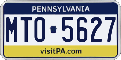 PA license plate MTO5627