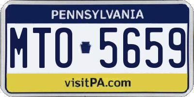 PA license plate MTO5659