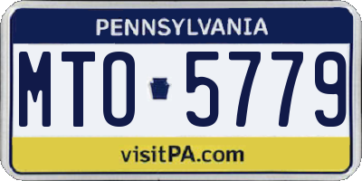 PA license plate MTO5779