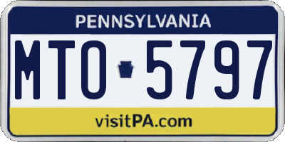 PA license plate MTO5797