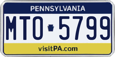 PA license plate MTO5799