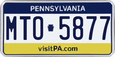 PA license plate MTO5877