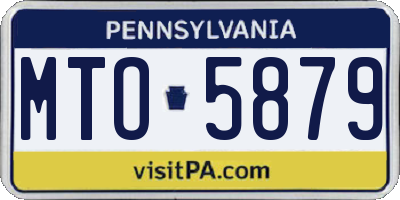 PA license plate MTO5879