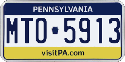 PA license plate MTO5913