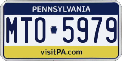 PA license plate MTO5979