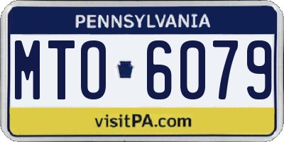 PA license plate MTO6079
