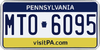 PA license plate MTO6095