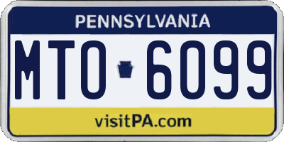 PA license plate MTO6099
