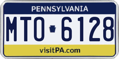 PA license plate MTO6128