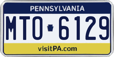 PA license plate MTO6129