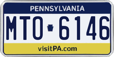 PA license plate MTO6146