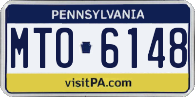 PA license plate MTO6148
