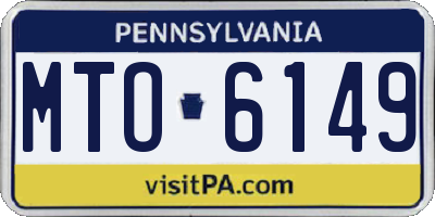 PA license plate MTO6149