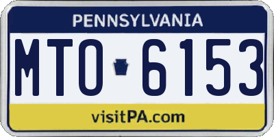 PA license plate MTO6153