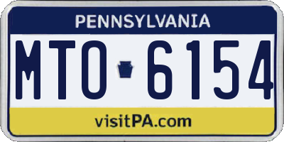 PA license plate MTO6154