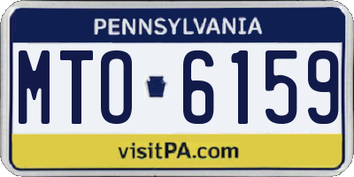 PA license plate MTO6159