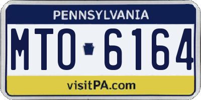 PA license plate MTO6164