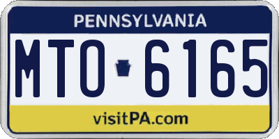 PA license plate MTO6165