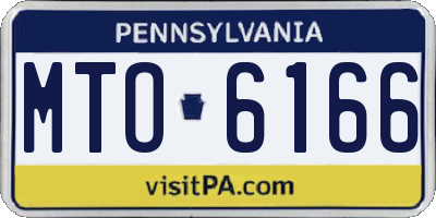 PA license plate MTO6166
