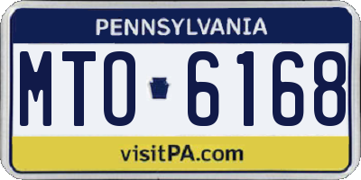 PA license plate MTO6168