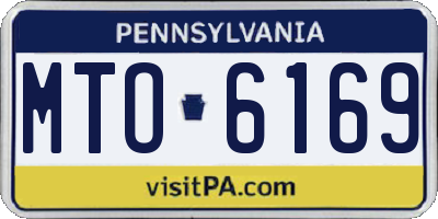 PA license plate MTO6169