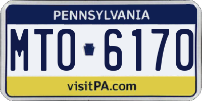 PA license plate MTO6170