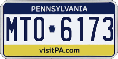 PA license plate MTO6173