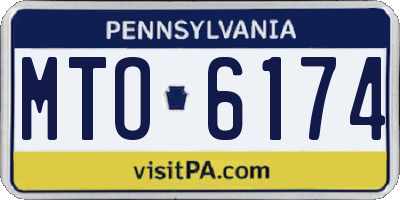 PA license plate MTO6174