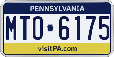 PA license plate MTO6175