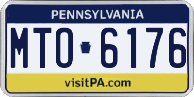 PA license plate MTO6176