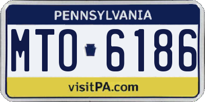 PA license plate MTO6186