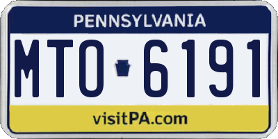 PA license plate MTO6191