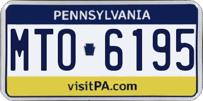 PA license plate MTO6195